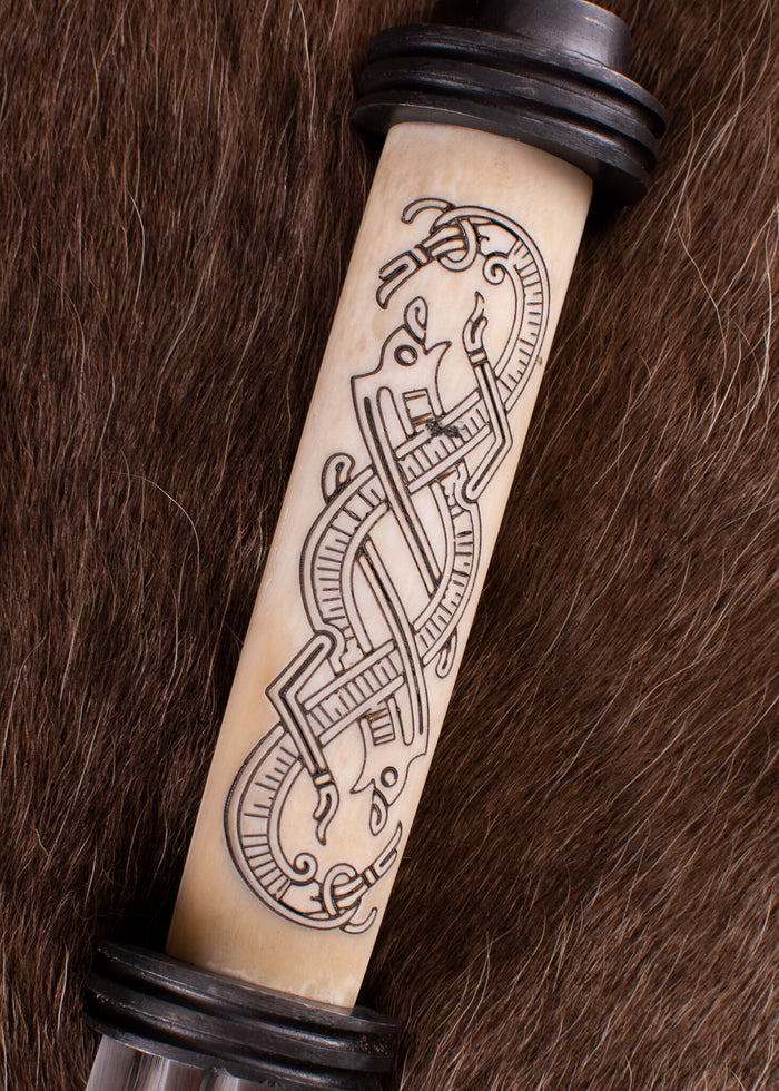 10th century Viking scramasax Jellinge style, semi-sharp