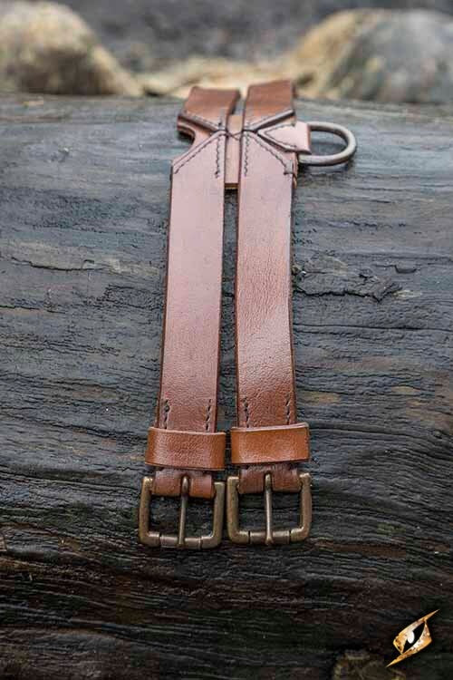 Twin X-belt, brown, 110 cm
