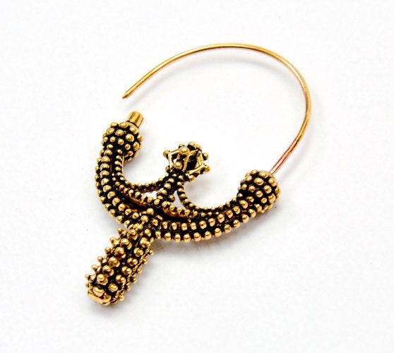 Slavic earrings Zawada Lancko?ska, bronze