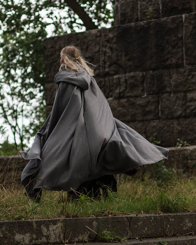 Cloak Harun, wool blend, grey