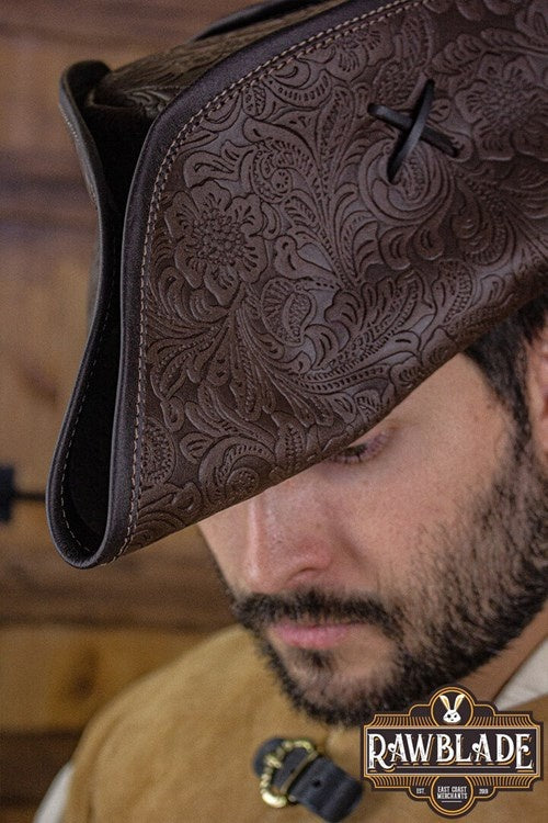 Pirate hat Jack Rackham, deluxe, brown
