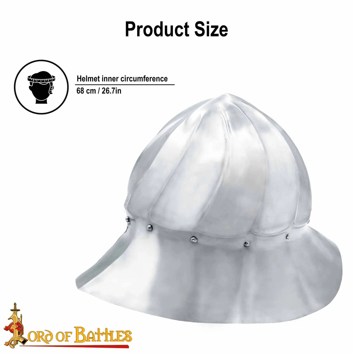 15th century Burgundian kettle hat, 1.6 mm