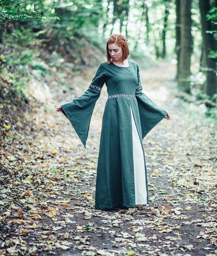 Dress Ivy green-white