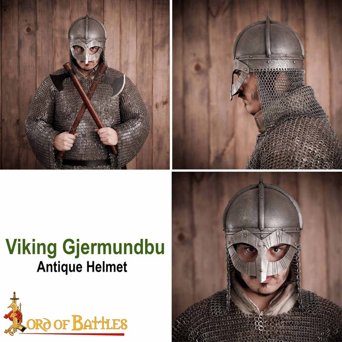 Gjermundbu helmet, antique finish, 2 mm (battle-ready)