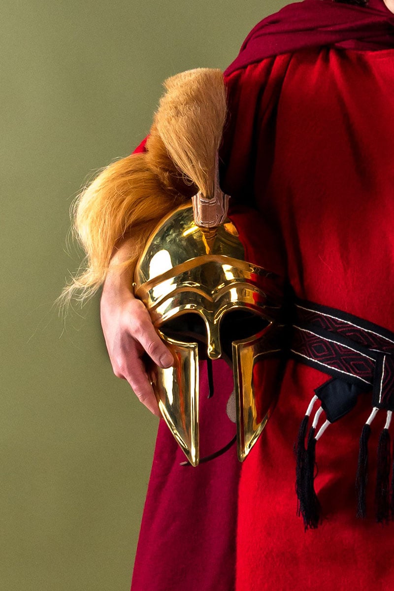 Casco corintio con penacho, 1,3 mm