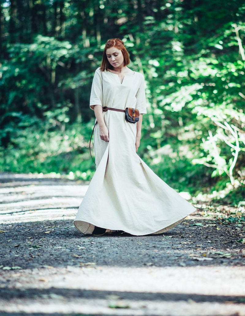 Vestido (alto)medieval Brida, natural