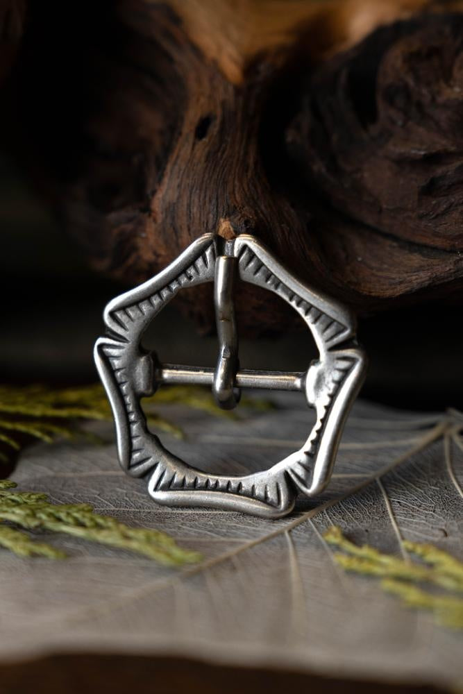 Late medieval Rose buckle, silvered