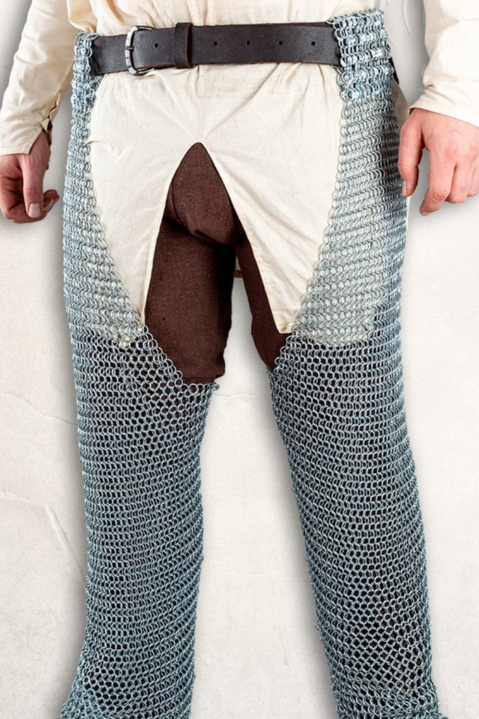 Chainmail chausses Richard, butted round rings, 8 mm