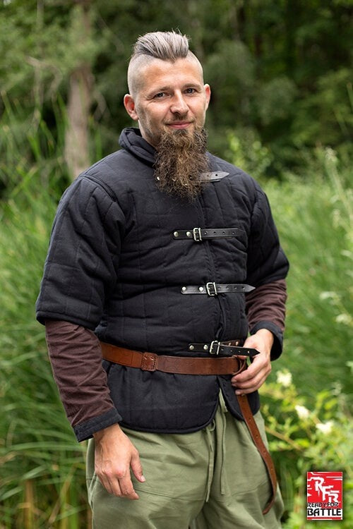 RFB gambeson with short sleeves, black