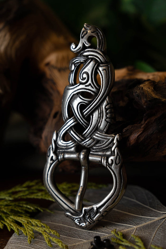 Viking buckle Midgard snake