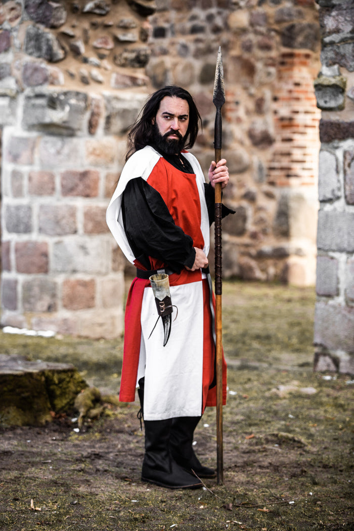 Surcoat, checked, white-red