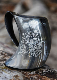 Horn cup, dragon, 650-1000 ml