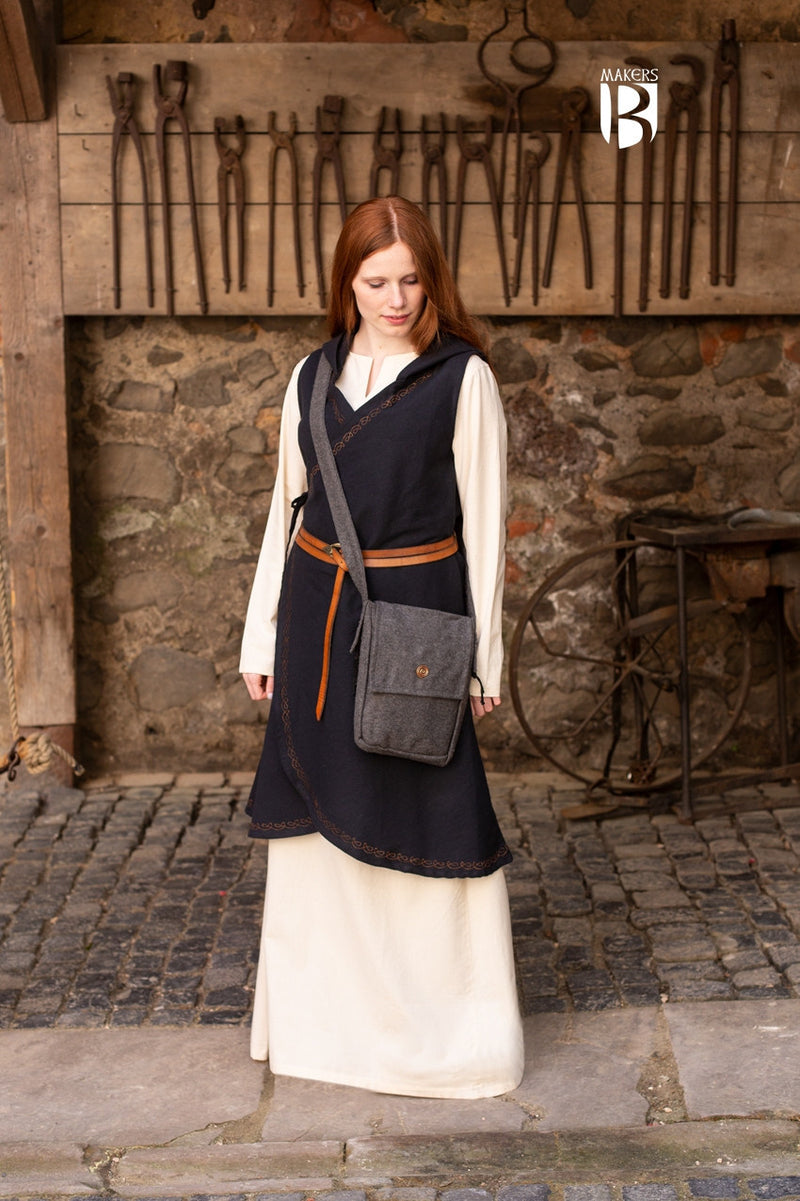 Borsa in lana Juna, grigio scuro