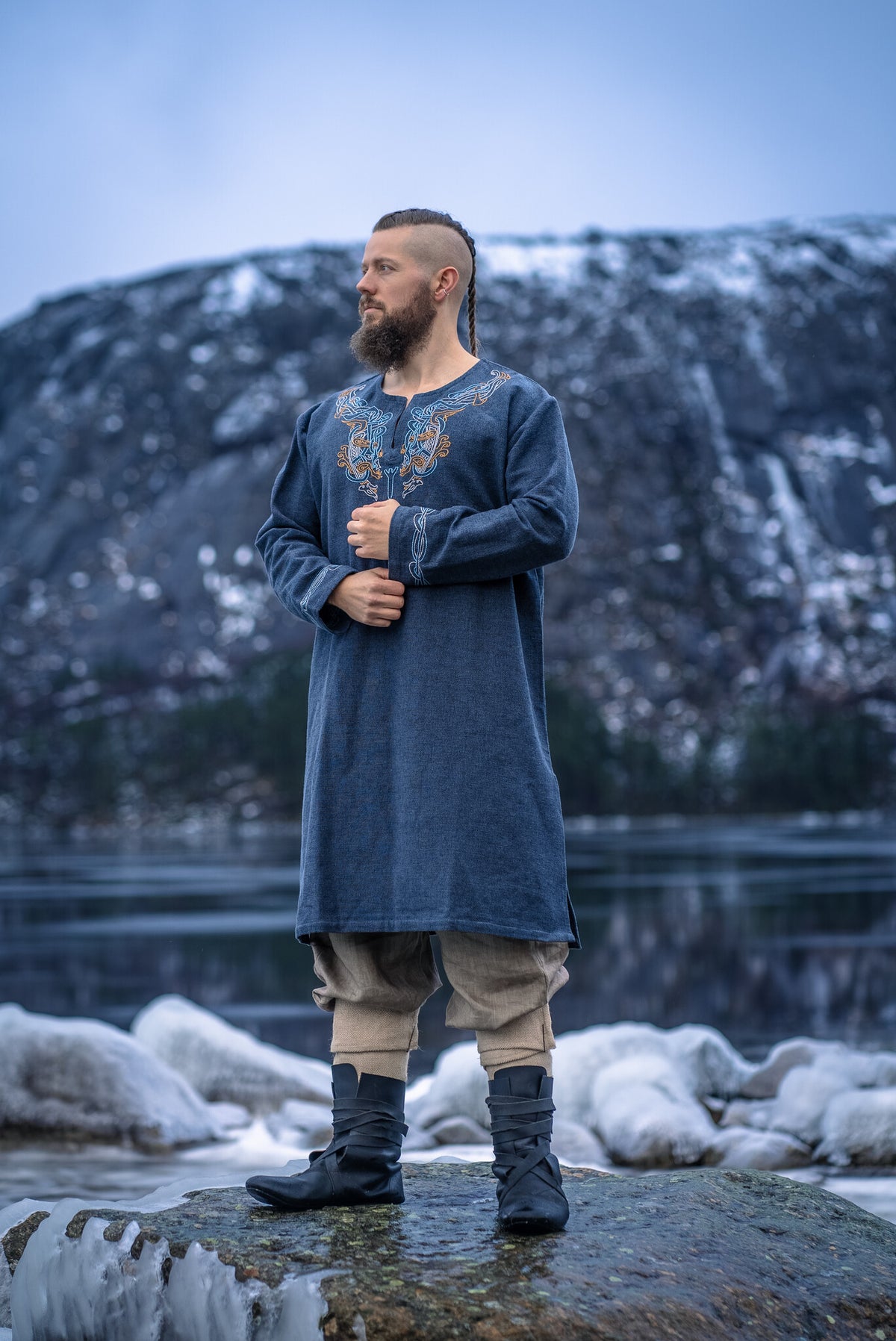 Tunic Viking jarl Hakon, blue