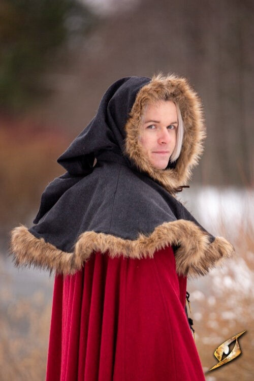 Capucha Geralt, negra, mezcla de lana