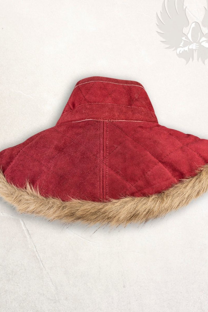 Gambeson collar Nimue suede leather burgundy