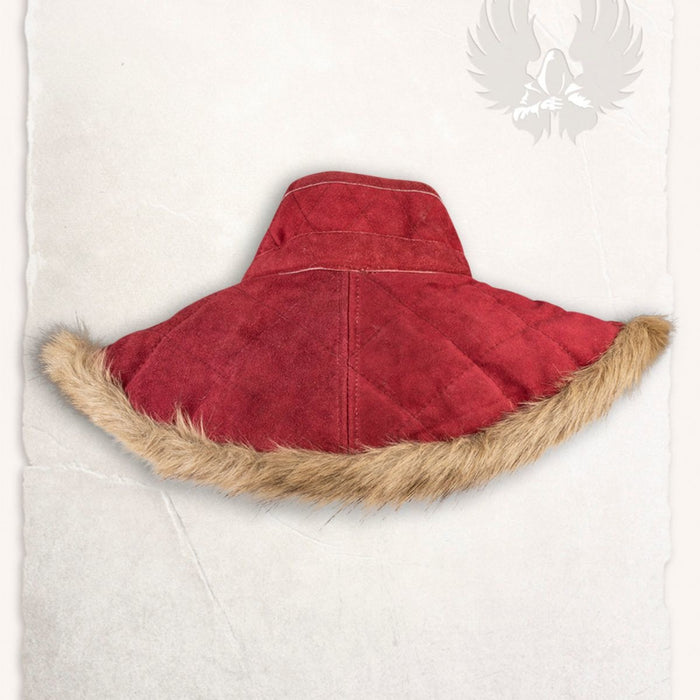 Gambeson collar Nimue suede leather burgundy
