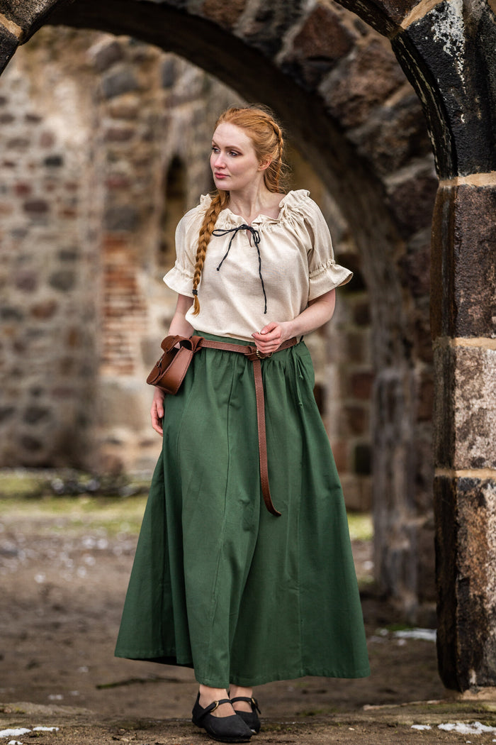 Medieval skirt Konstanze, green