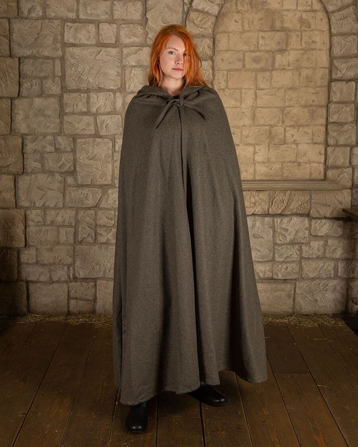 Cloak Harun, wool blend, olive