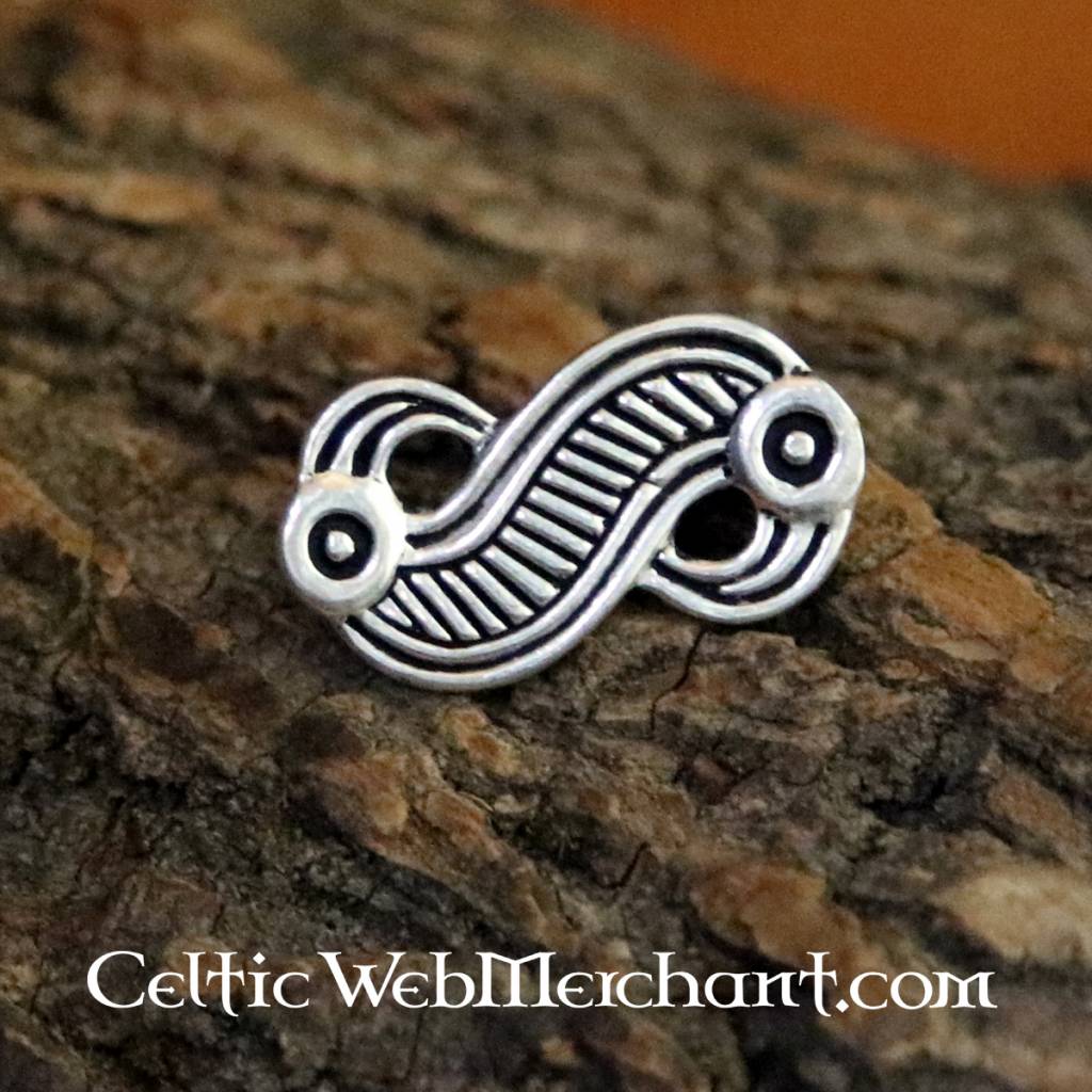 Frankish eagle fibula, silver colour, bronze