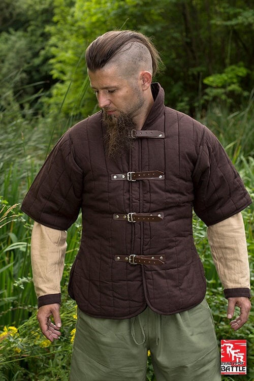 RFB gambeson with short sleeves, brown