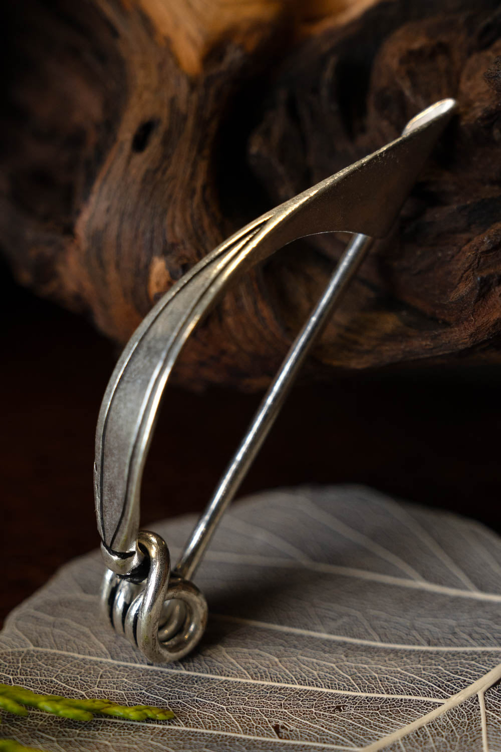 Celtic bow fibula, 3rd–1st century BC, silvered bronze