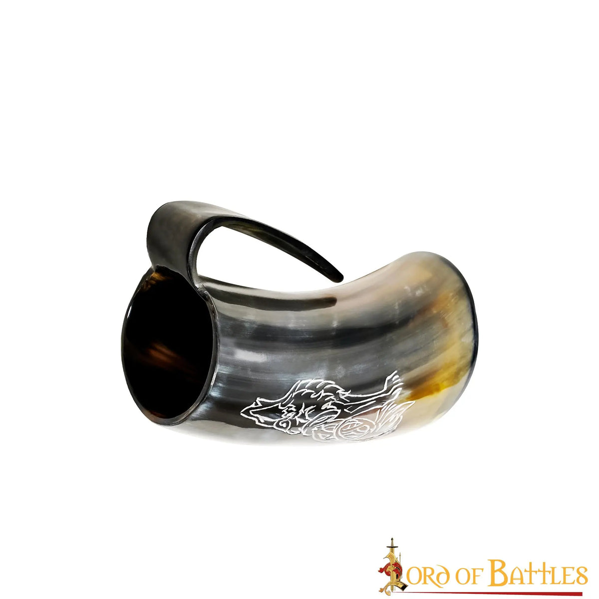Viking horn mug Fenrir, 500-650 ml