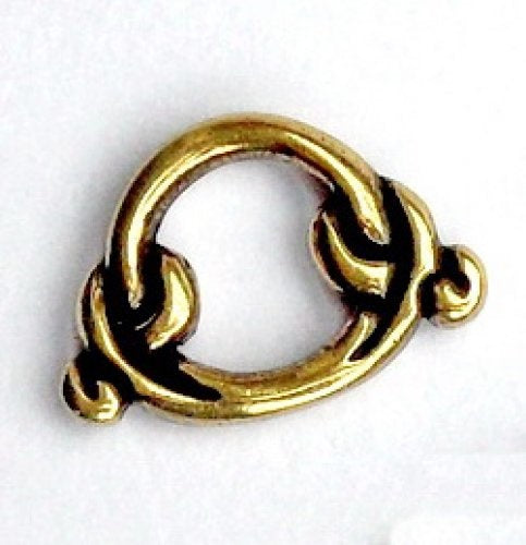 Birka ring for seax scabbard, silvered