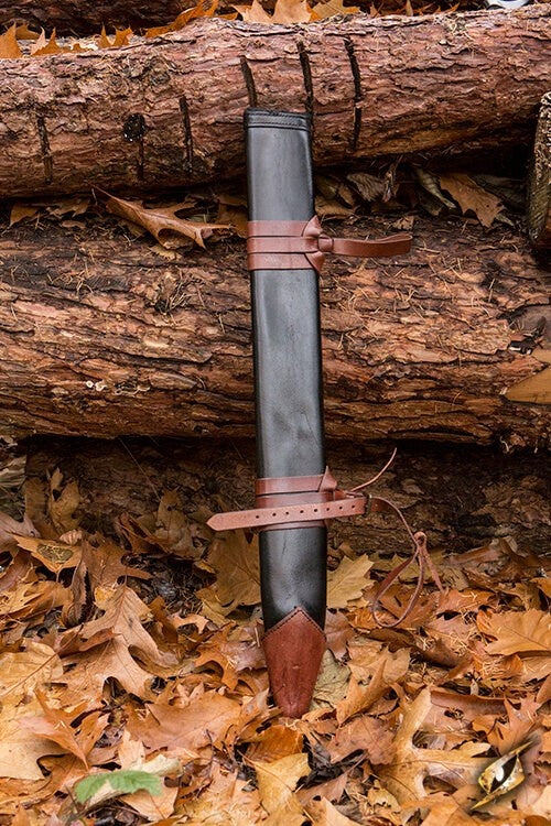LARP sword scabbard, L, right-handed, black