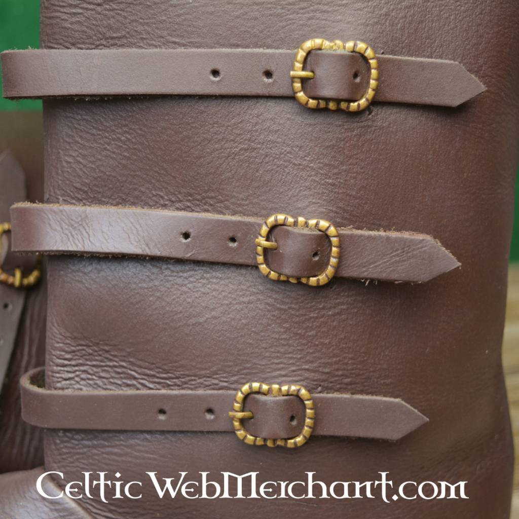 Boots with straps, brown