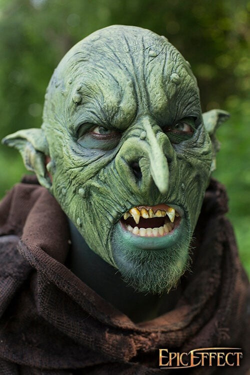 Máscara de hombre de tierra, verde, máscara LARP