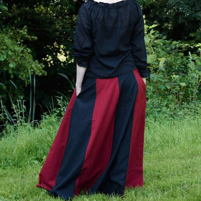 Landsknecht skirt Loreena, black-red