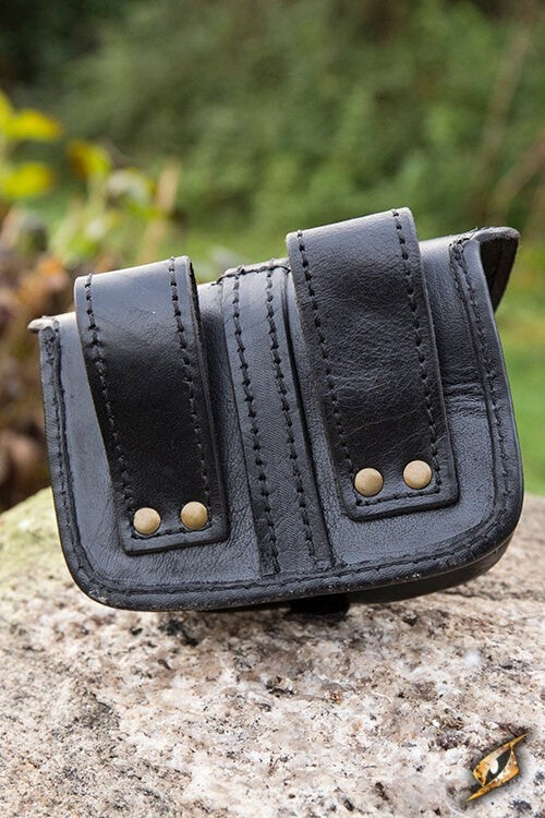 Leather belt bag Agostino, black