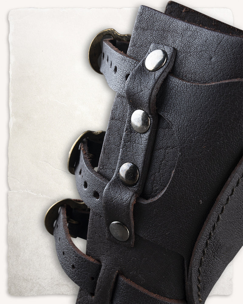 Geralt bracer til flasker, underarmsbeskytter, brun, højre