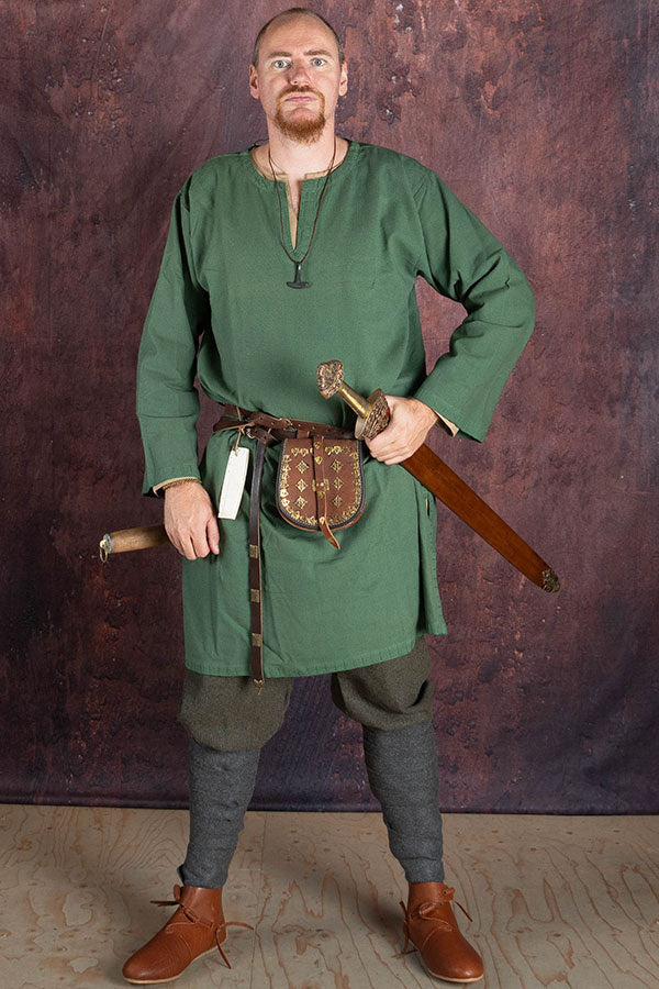 Tunica con orlo autentico, verde