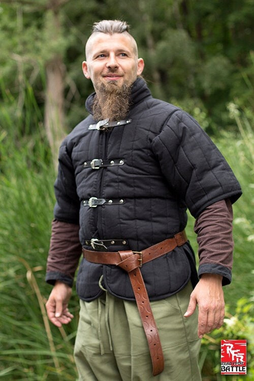 RFB gambeson with short sleeves, black
