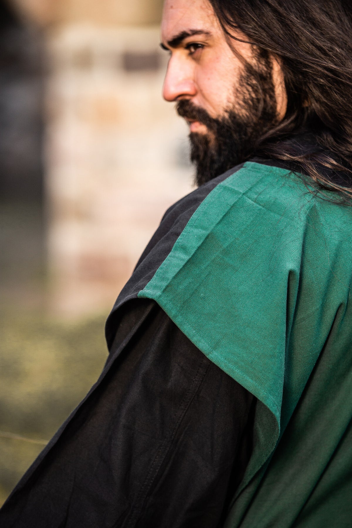 Surcoat, checked, black-green