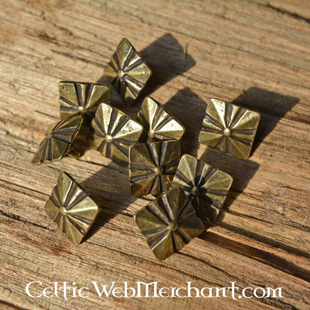 Medieval belt fittings set of 5 pieces (1500-1600), bronze