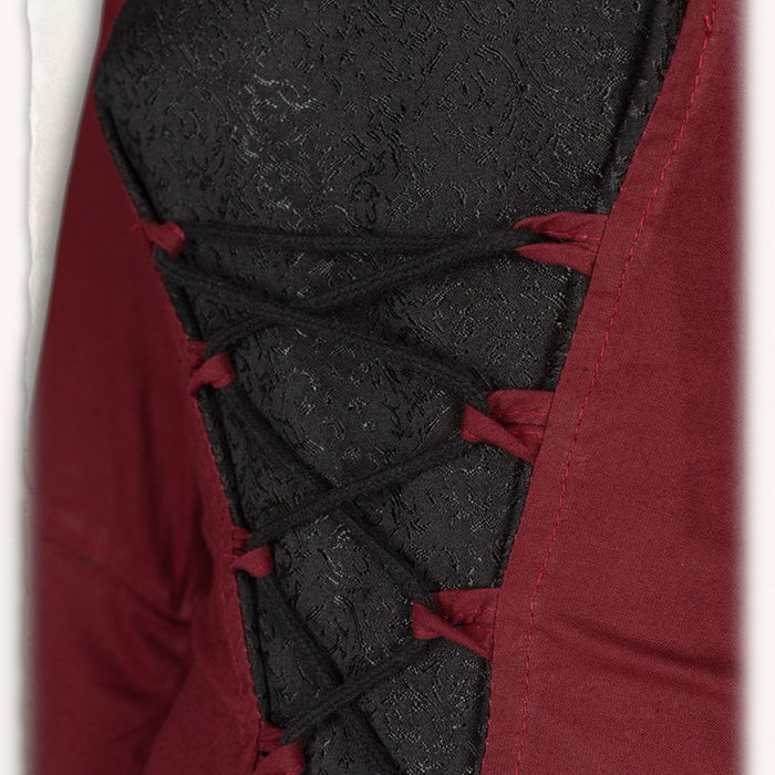 Medieval dress Ophelia, red-black