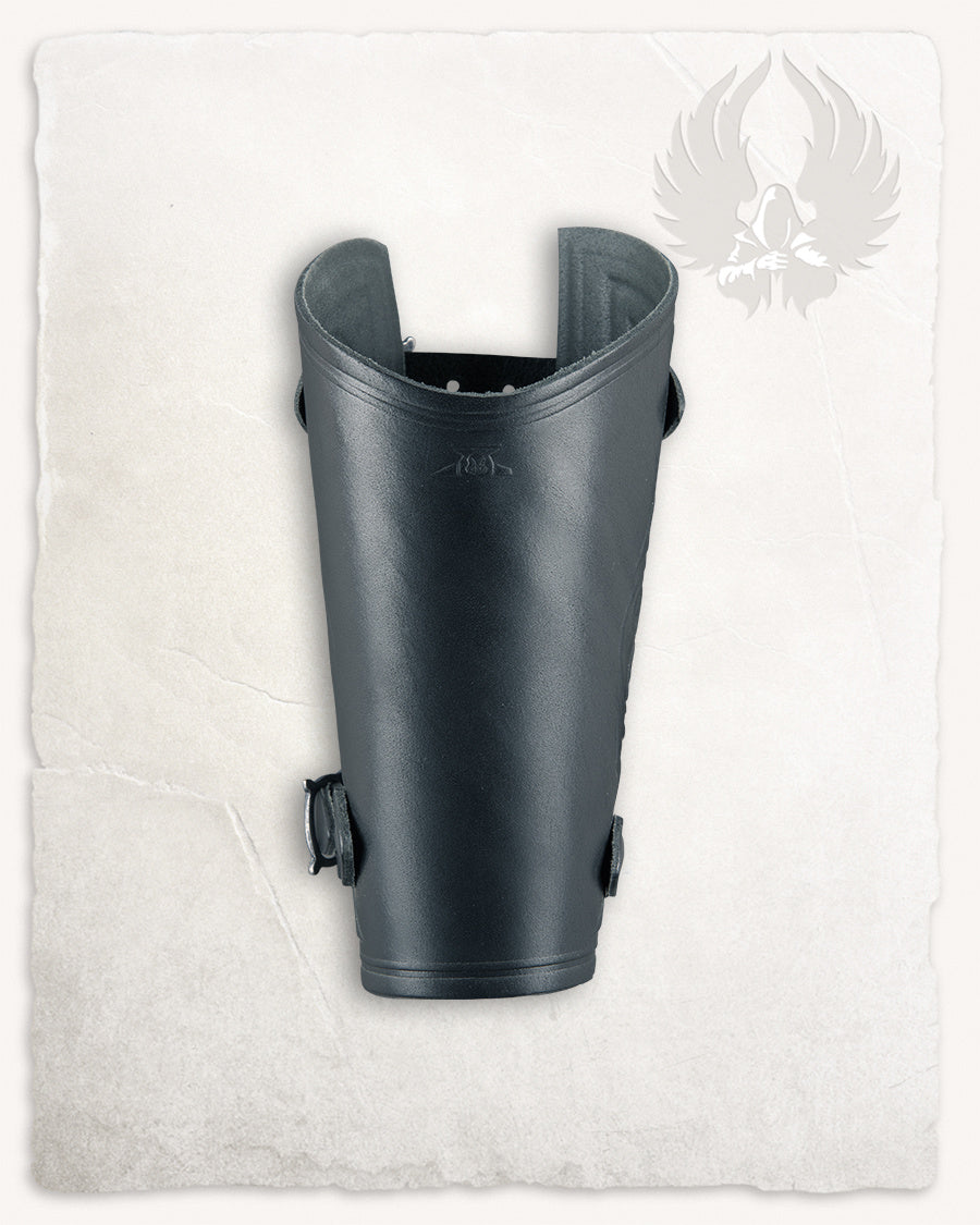 Artemis leather bracer S, forearm guard, black