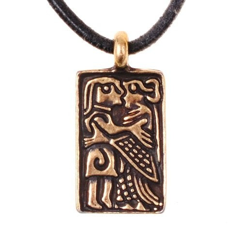 Vendel gold foils, love amulet, bronze