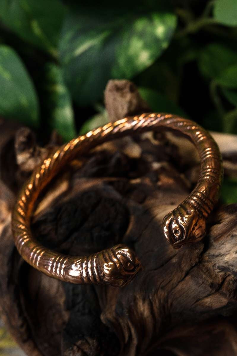 Viking bracelet Midgard snake, bronze