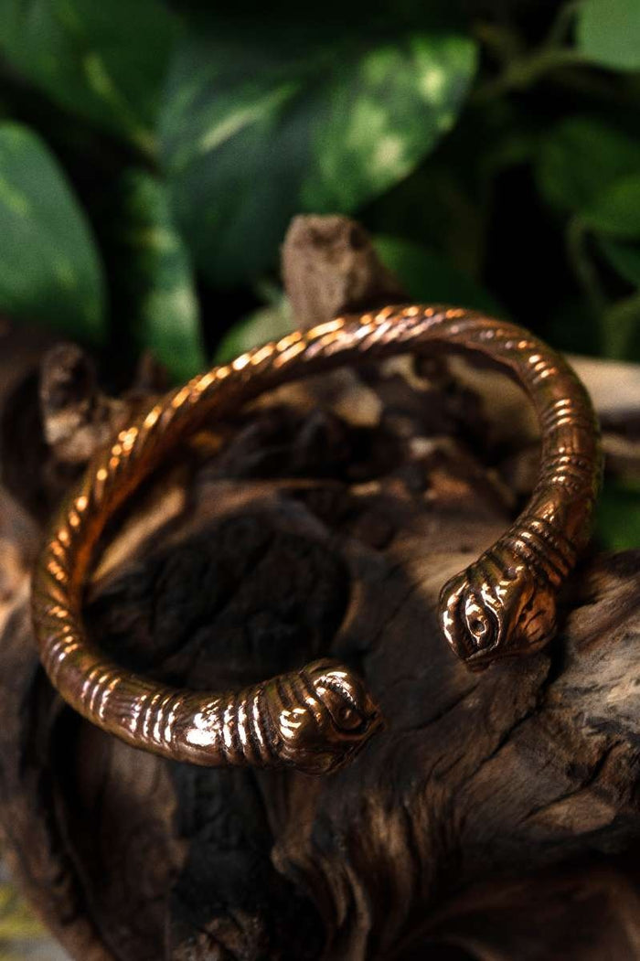 Viking bracelet Midgard snake, bronze