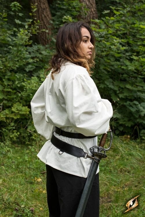 Two-part sword belt, black
