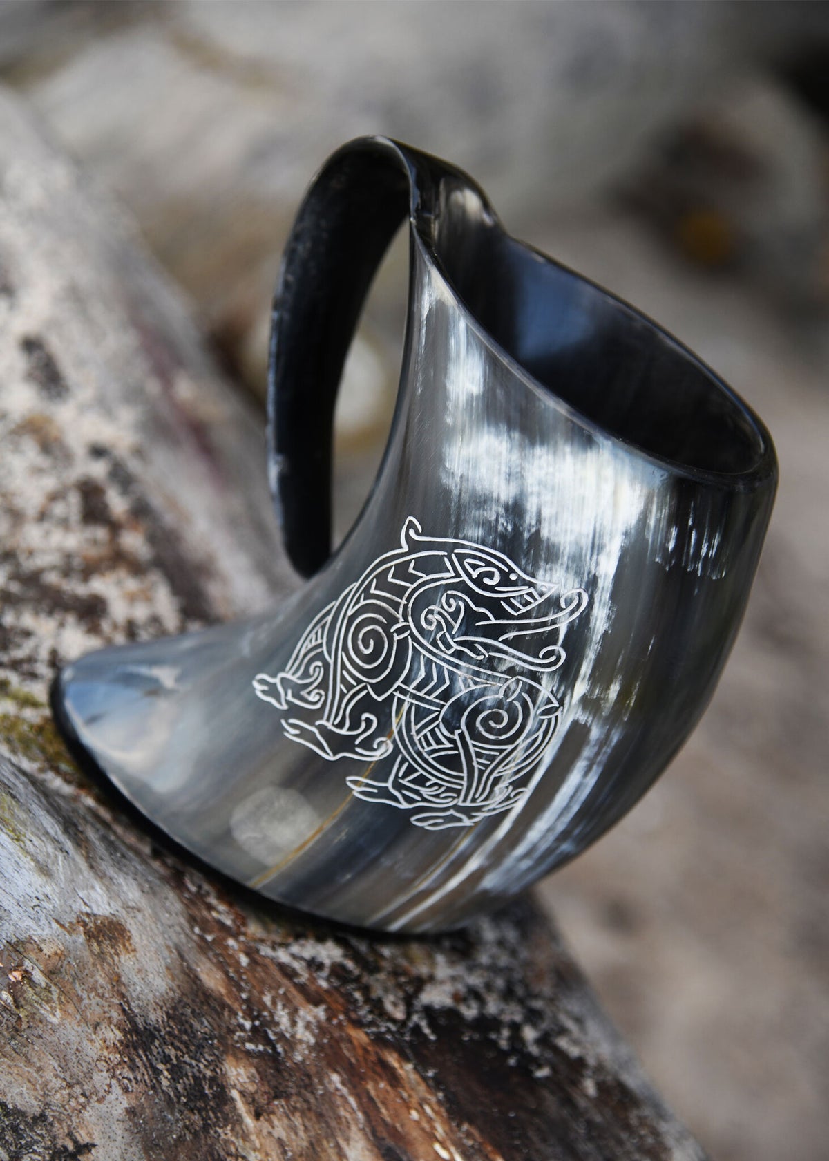 Horn cup, dragon, 650-1000 ml