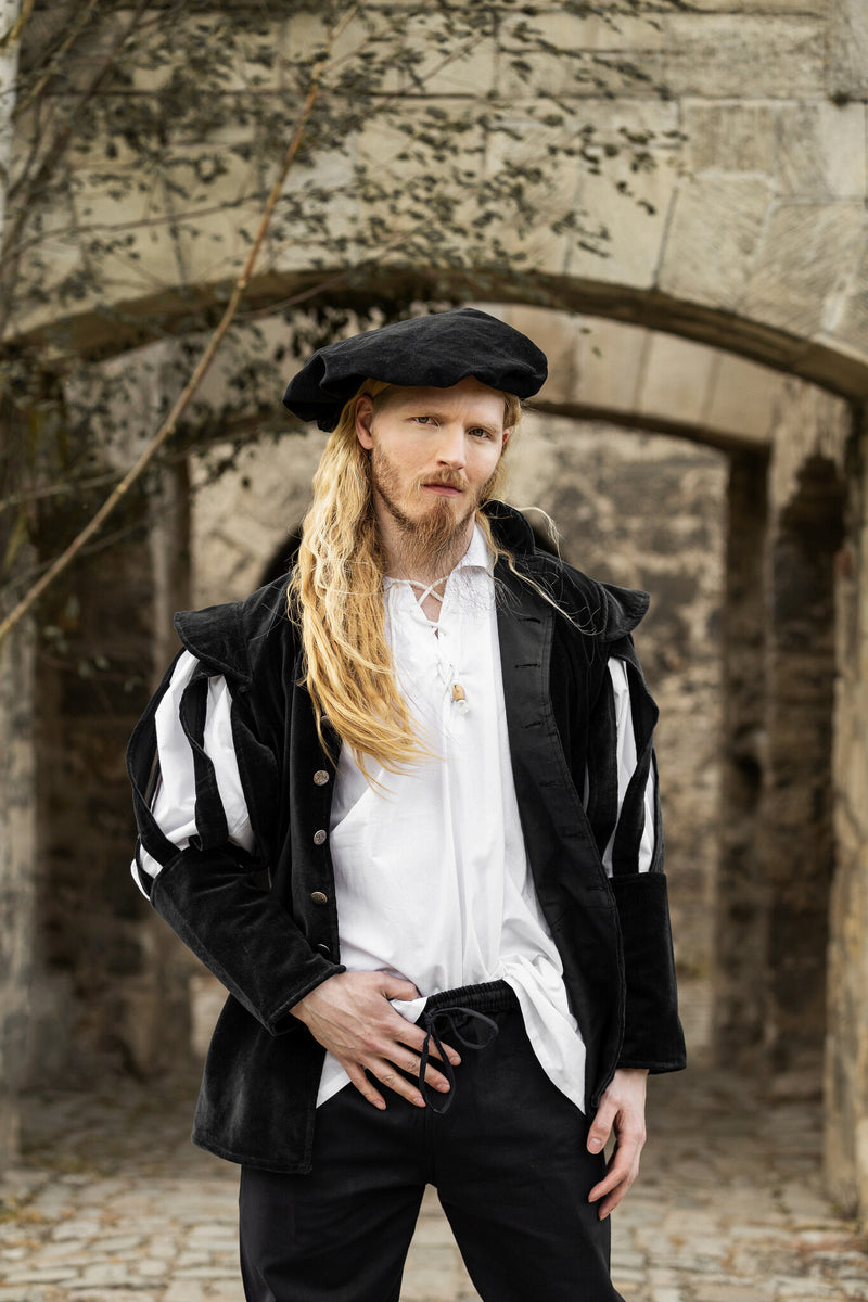 Doublet med åbne ærmer, sort