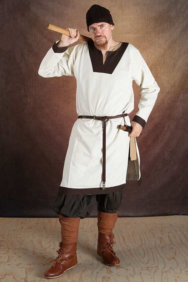 Frankish tunic Clovis, natural-brown