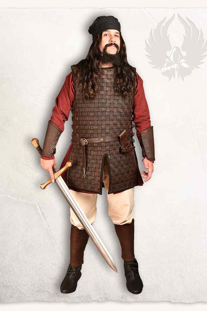 Leather brigandine Ragur, black
