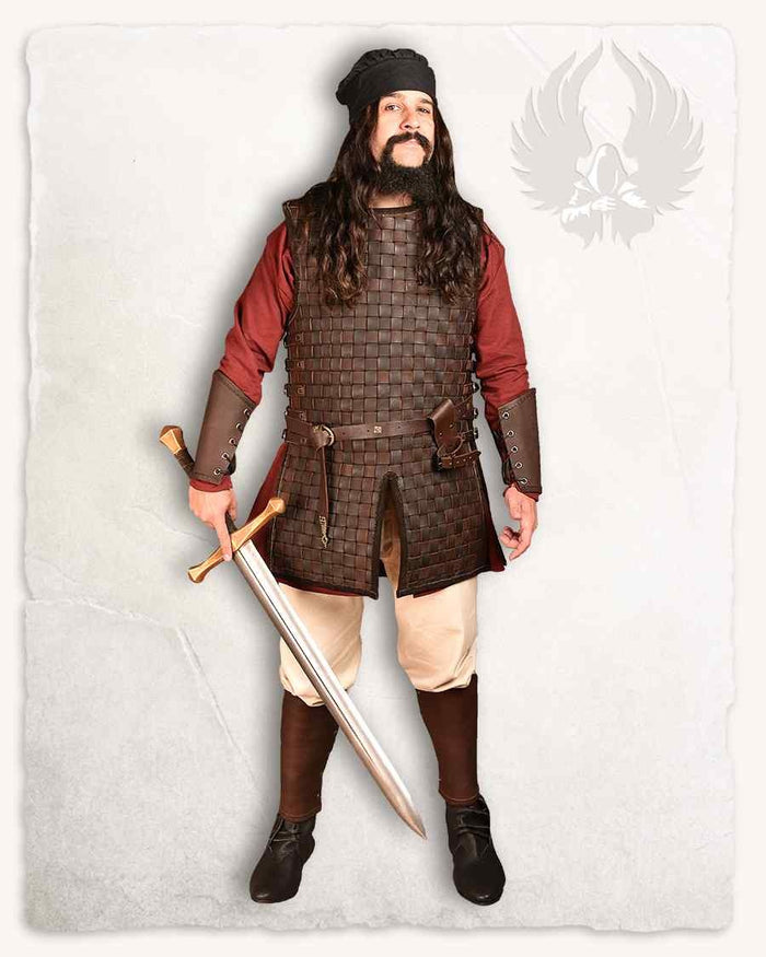 Leather brigandine Ragur, black