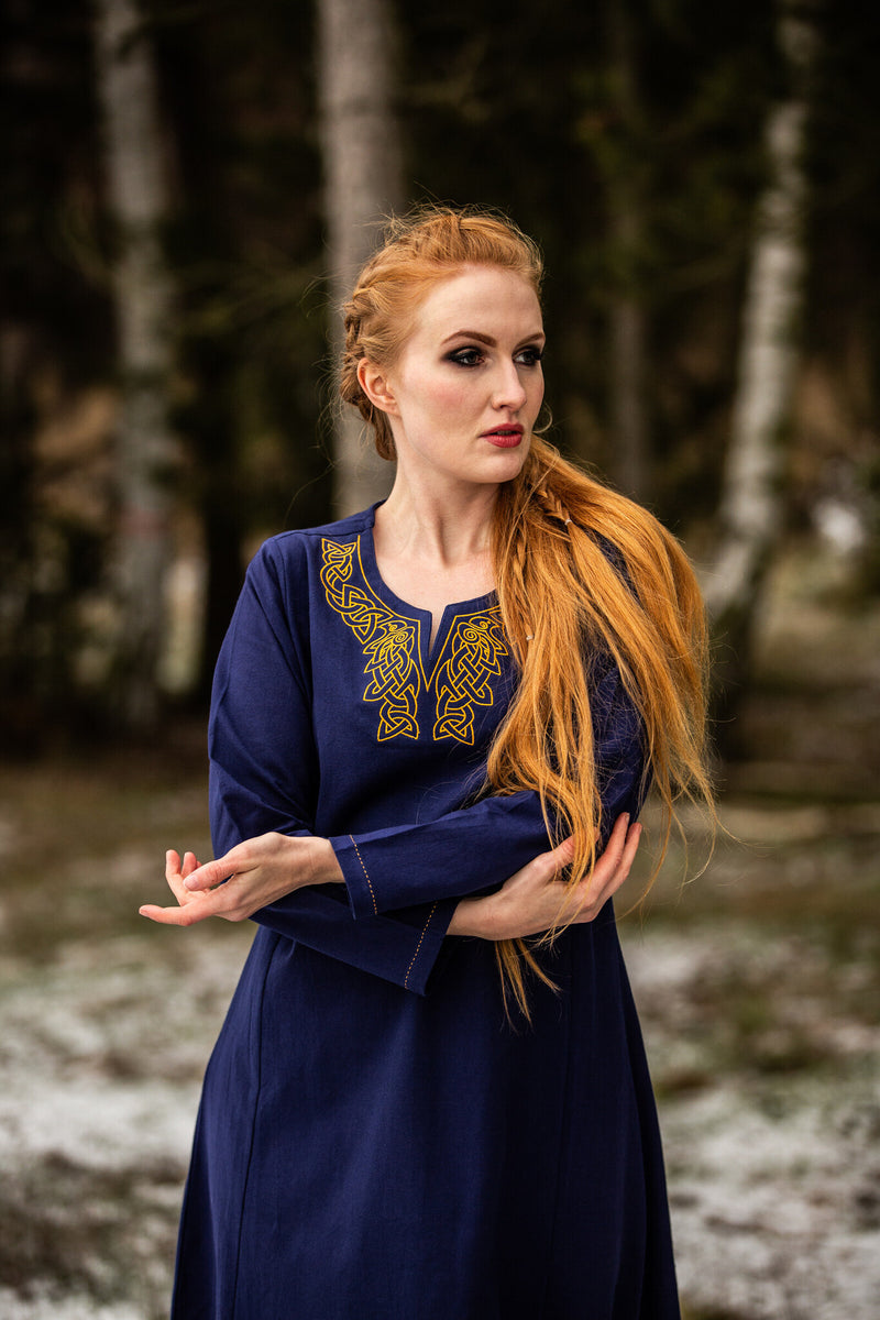 Viking jurk Aslaug, blauw
